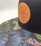 FLORAL BLACK SNAPBACK CAP